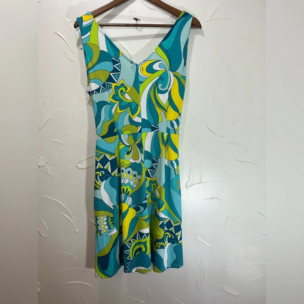 Tacera Retro 70’s Style Sleeveless Dress with Sash SZ Medium - Picture 2 of 9